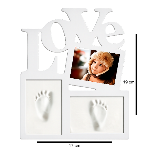 Medinio LOVE nuotraukų rėmelio išmatavimai