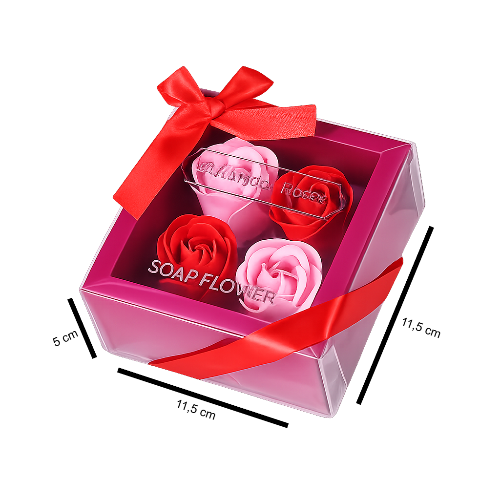 Dovanų dėžutės su muilo rožėmis išmatavimai