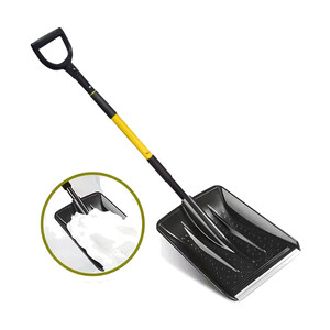 Teleskopinis sniego kastuvas su patogia D formos rankena