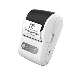 Nešiojamas belaidis termininis etikečių spausdintuvas „HZTZ“ – baltos spalvos