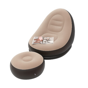 Patogi pripučiama poilsio sofa su pakojėliu – smėlio spalvos