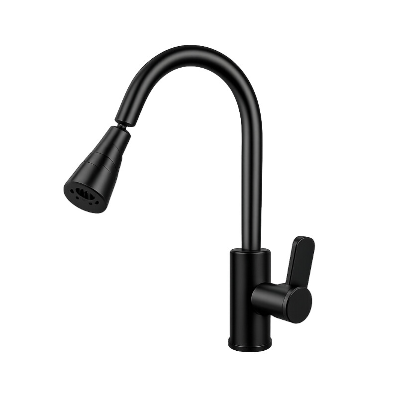 Modernus aukšto lanko vienos rankenos virtuvės maišytuvas