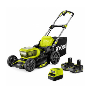 Akumuliatorinė vejapjovė RYOBI ONE+ RY18LMX46A-250, 18 V, 2 x 5,0 Ah, 46 cm, 55 l