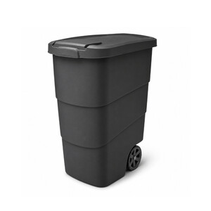 Plastikinis šiukšlių konteineris WHEELER, juodos sp., 110 l