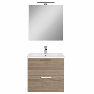 Vonios baldų komplektas VITRA MIA su LED 60, 60 x 38 x 59,5 cm, ąžuolo