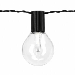 Terasų elektrinė girlianda PARTY BULBS TRANSPERENT įkraun. saulės energija 20LED šiltai balta 5,7m