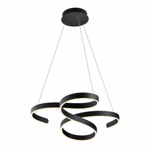 Pakabinamas LED šviestuvas TRIO FRANCIS, 48 W, 5600lm, 3000K, dimeriuojamas, juodas, ø72cm